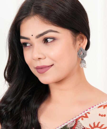 Women's Indian Bollywood Stylish AZ838-OXidised Earrings Traditional Ethnic Jhumka/Jhumki Earrings for Women Unique Design -AZ838-OX-ER5
