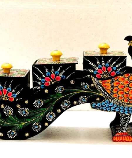 Wooden peacock